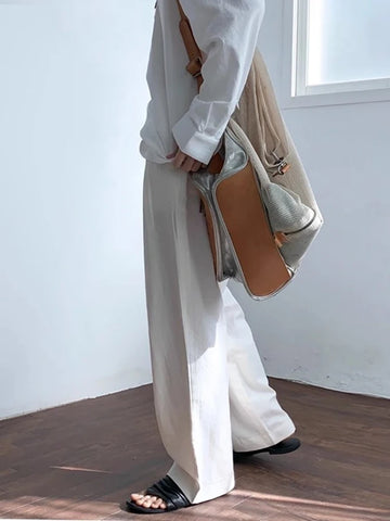 Summer Thin Linen Men's Pants Loose Straight Pants Korean Cotton Linen Casual Trousers Draped Wide-leg Pants Aesthetic Urban